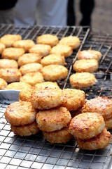 Sticky rice grilled asia food
