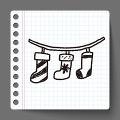 Christmas socks doodle
