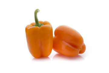 Pepper on the white isolatd background.