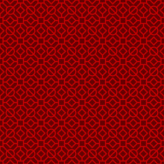 Seamless vintage Chinese window tracery polygon circle pattern background.