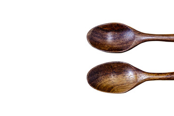 Wooden Spoon on white background