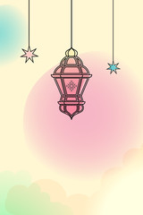 Fototapeta premium Eid Mubarak (Blessing for Eid) background