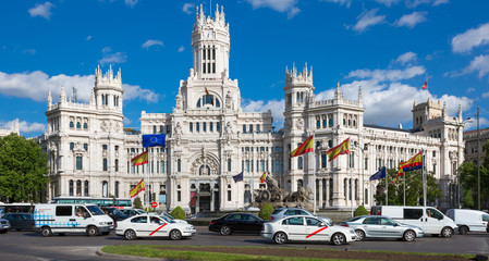 Naklejka premium Plaza de Cibeles, Madryt, Hiszpania
