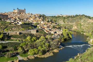 Vista panorámica de Toledo (España) - obrazy, fototapety, plakaty