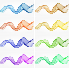 Abstract color wave design element