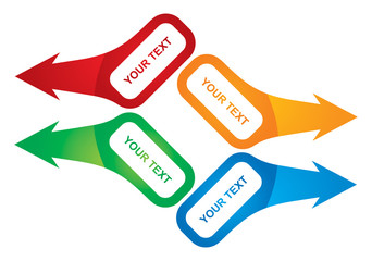 Communication concept, template with arrows