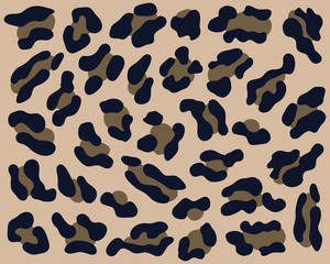 Print of skin of leopard, vector illustration