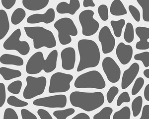 Gray seamless pattern of leather giraffe, vector