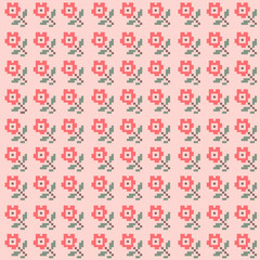 vector pattern of colorful roses