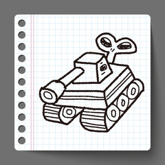 Fototapeta na wymiar toy tank doodle
