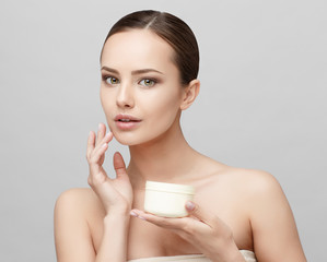 Beautiful Woman with Clean Fresh Skin 