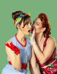 two girls gossiping