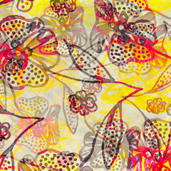 Pop-art floral design.