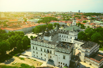 Bird's eye view of Vilnius