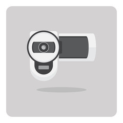 Vector of flat icon, video camera on isolated background © PPBR