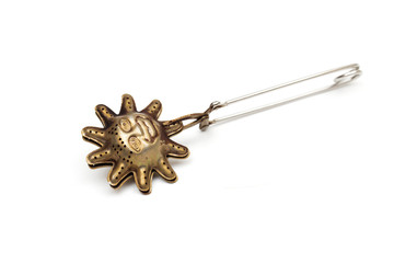 
strainer on the white background