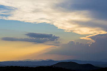 Fototapeta na wymiar Burning sunset cloudscape