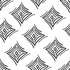 seamless pattern abstract diamonds and stripes - 86151354