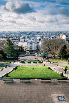 View from Montmartre on Paris rooftops