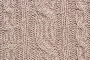 Wool knit fabric texture