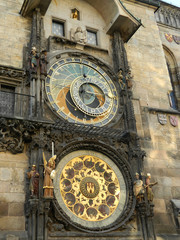 Medieval astronomical clock in Prague, Czech Republic