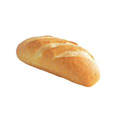 Vietnamese baguette on white background