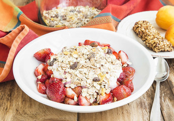 Muesli Breakfast with Strawberries