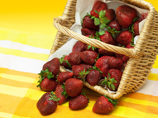A basket of tasty strawberry