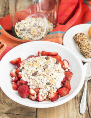 Muesli Breakfast with Strawberries