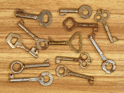 Old metal keys.