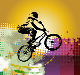 Fototapeta na wymiar BMX rider. Sport illustration