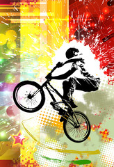 Obraz na płótnie Canvas BMX rider. Sport illustration