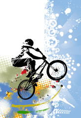 Plakat BMX rider. Sport illustration