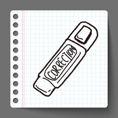 correction pen doodle