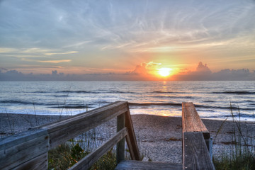 Fototapeta premium Sonnenaufgang am atlantischen Meer