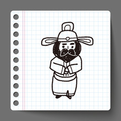 Chinese man doodle