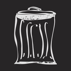 Simple doodle of a rubbish bin