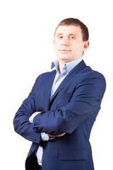Naklejka premium businessman with a saw