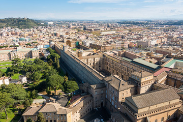 Fototapeta na wymiar Vatican Museums view from top of St. Peter's Basilica