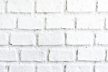 Obraz premium Closeup white brick wall, texture or background