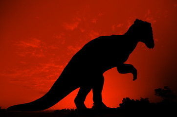 Silhouette of Dinosaur