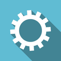 gears flat icon options sign