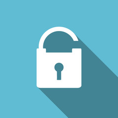 padlock flat icon secure sign