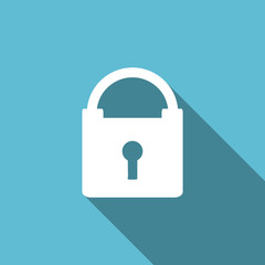 padlock flat icon secure sign