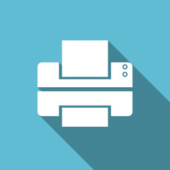 printer flat icon print sign