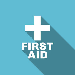 Obraz premium first aid flat icon