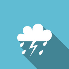 storm flat icon waether forecast sign