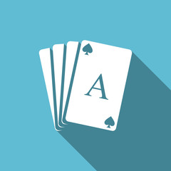 casino flat icon hazard sign