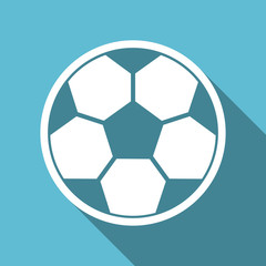 Fototapeta premium soccer flat icon football sign
