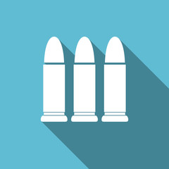 ammunition flat icon weapoon sign